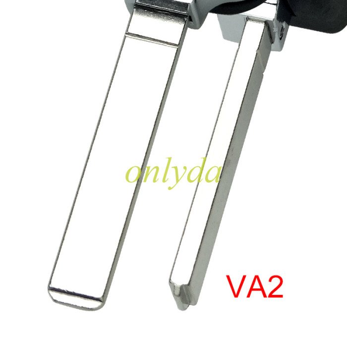 Free shipping 5pcs/lot For Citroen modified  remote key shell without battery clamp with badge place, blade VA2. pls choose the button type
