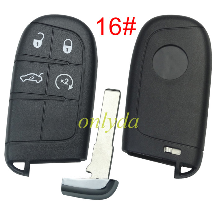 Free shipping 10pcs/lot For Fiat  remtoe key blank with logo , pls choose button