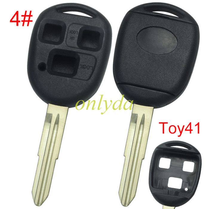 Free shipping 5pcs/lot Super Stronger GTL shell  Lexus upgrade 3 button key shell with badge,pls choose blade model