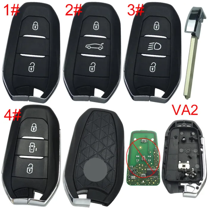 For Citroen remote key shell with DS badge, blade VA2. Pls choose the button type