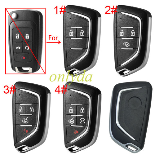 Free shipping 5pcs/lot For Chevrolet modified 2/3/3+1/4+1/remote key blank with round badge place,(pls choose button )
