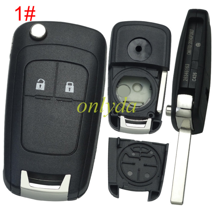 Free shipping 10pcs/lot For Opel remote key shell ,2B/3B ,pls choose the button