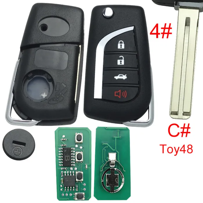 2018-2022  for Toyota Camry 4-Button/3 button  Flip Key /  PN: 89070-06790  FCC ID : HYQ12BFB/ H Chip  314Mhz