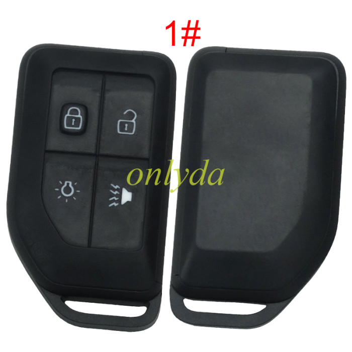 Free shipping 5pcs/lot For Volvo 4 button remote key shell with key blade， pls choose back cover