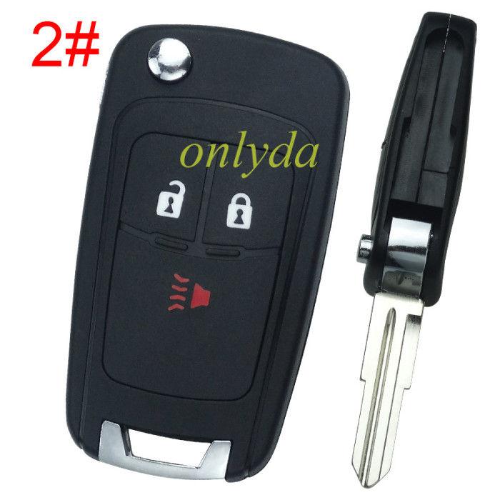 Free shipping 5pcs/lot For Chevrolet  remote key shell replacement   with round badge place,   pls choose the button