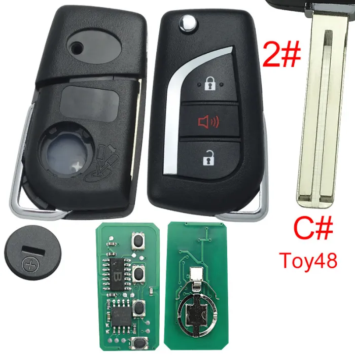2018-2022  for Toyota Camry 4-Button/3 button  Flip Key /  PN: 89070-06790  FCC ID : HYQ12BFB/ H Chip  314Mhz
