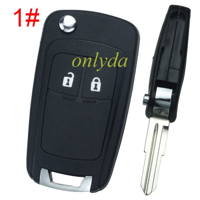 Free shipping 5pcs/lot For Buick  remote key shell replacement   with round badge place,   pls choose the button