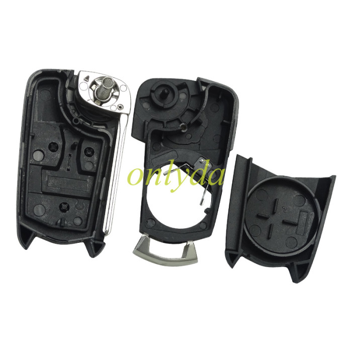 Free shipping 10pcs/lot For Opel 3 button remote key shell with round badge place, blade HU43