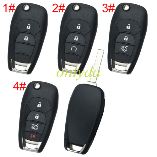 Free shipping 5pcs/lot For Chevrolet  remote key shell with cross badge place, pls choose the button