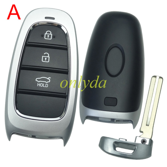 Free shipping 5pcs/lot For Hyundai remote key blank with badge , please choose button