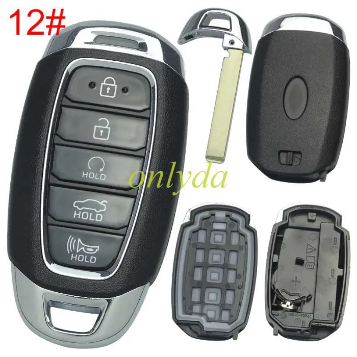 For Hyundai  remote key blank with badge , pls choose button