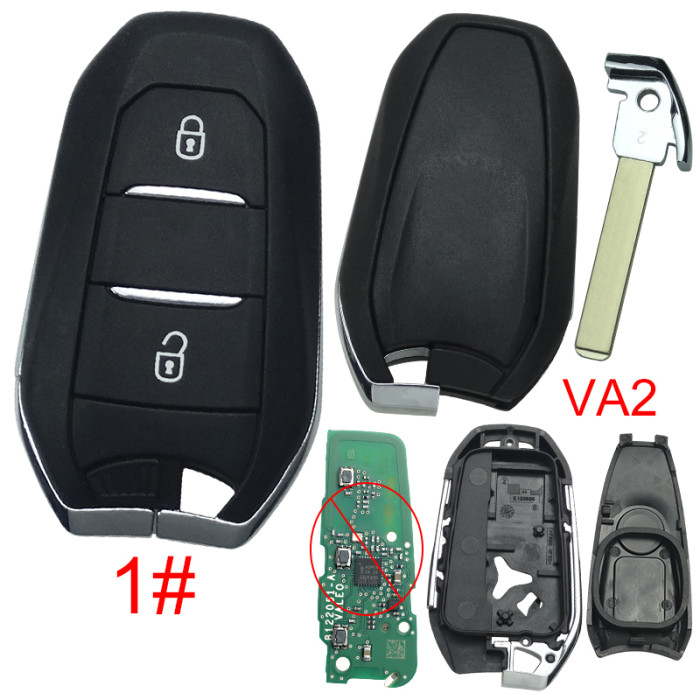 Free shipping 5pcs/lot For Vauxhall remote key shell without badge, blade VA2. Pls choose the button type