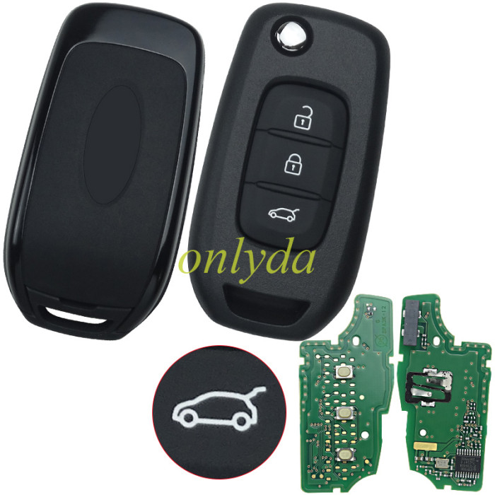 Free shipping original for Renault 3 Button remote Chip PCF7961M / HITAG AES / 4A CHIP-434MHZ  FSK  with DS badge