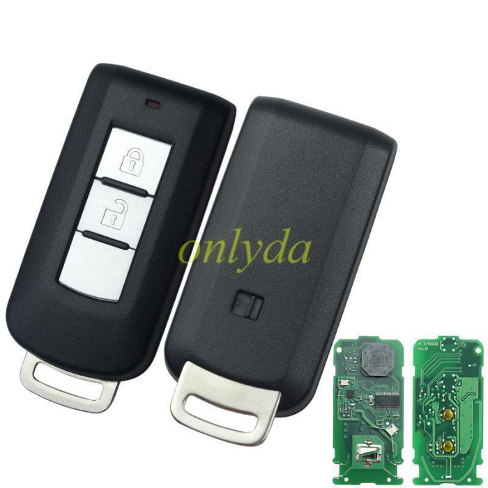 Free shipping For Mitsubishi 2 button keyless smart remote key with 433.92Mhz M013 Smart Key For 2018 Mitsubishi Eclipse Cross 433.92MHz FSK NCF2951X / HITAG 3 / 47 CHIP 8637C153 / 8637B638 Board No：M013 / M014