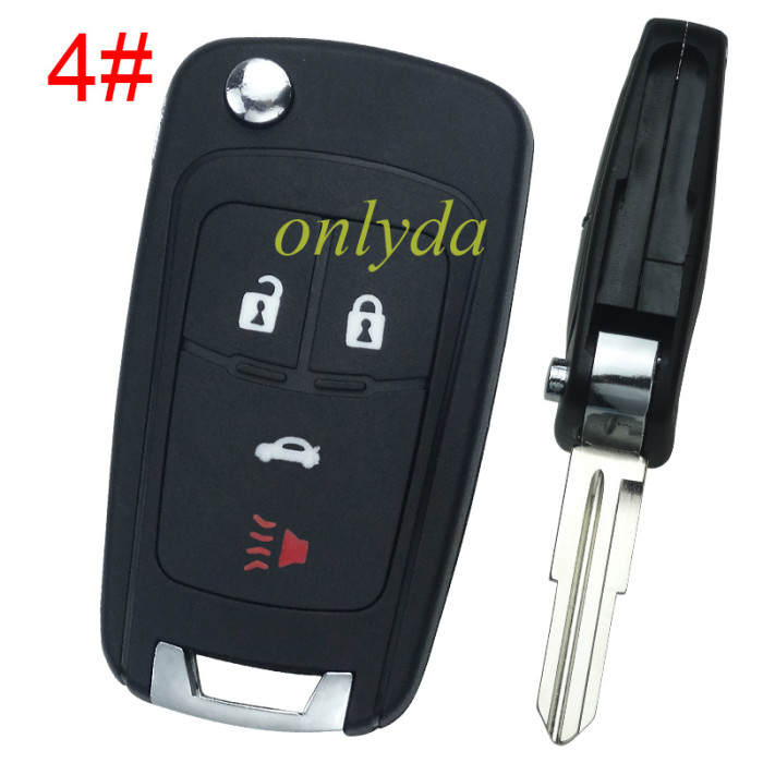 Free shipping 5pcs/lot For Chevrolet  remote key shell replacement   with round badge place,   pls choose the button