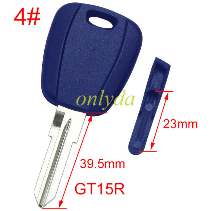 Free shipping 10pcs/lot Super Stronger GTL shell  Fiat remote key blank & 1 button with SIP22/GT15R blade（can put TPX long chip)， pls choose model