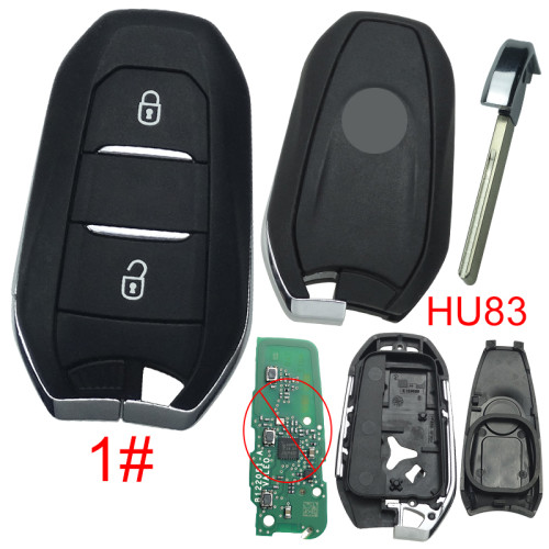 Free shipping 5pcs/lot For Opel remote key shell with original badge blade HU83, pls choose the button