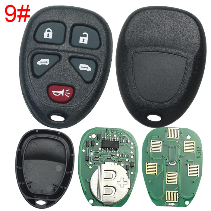 Free shipping For Buick GM remote key blank with 315mhz OUC60270 315 CH-010 POUC60270(G9), pls choose button