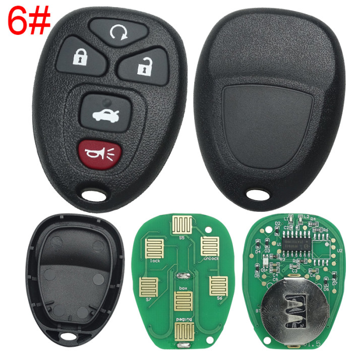 Free shipping 5pcs/lot For GM  remote key  with FCCID OUC60270-433mhz (GM # 15913421 , 15913420 ,  20869057 15857840 5913427), pls choose button