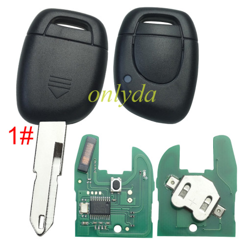 Free shipping For Renault Clio 2  ,1 button remote with 434mhz after 2002 year with NXP26A0- aftermarket 7947 chip inside,please choose the blade