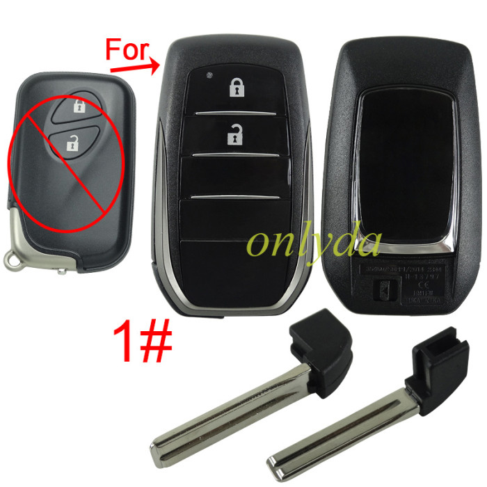 Free shipping For Lexus  modified remote key blank with  cover with badge without blade , pls choose button model