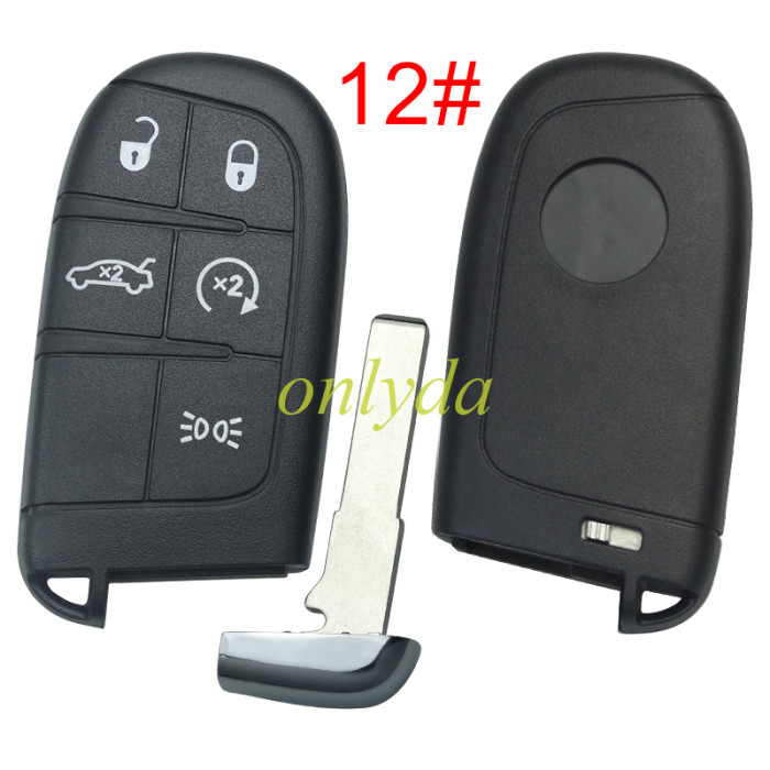 Free shipping 10pcs/lot For Fiat  remtoe key blank with logo , pls choose button