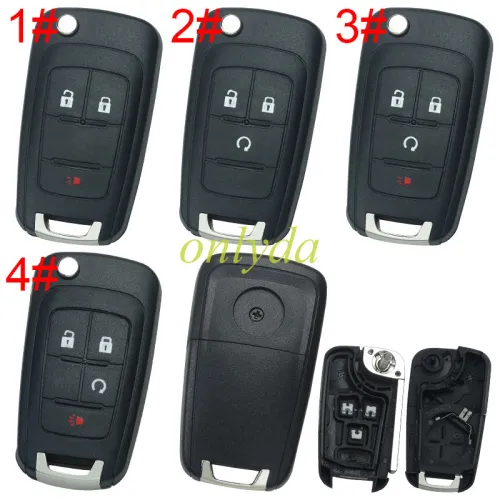 For Opel remote key blank HU100 blade with round badge place, pls choose the button