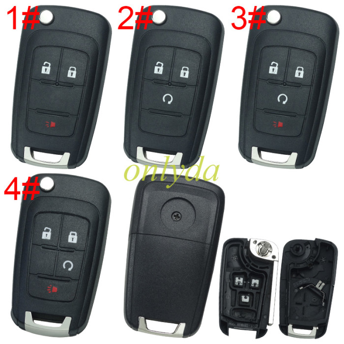 Free shipping 10pcs/lot For Opel remote key blank HU100 blade with round badge place, pls choose the button