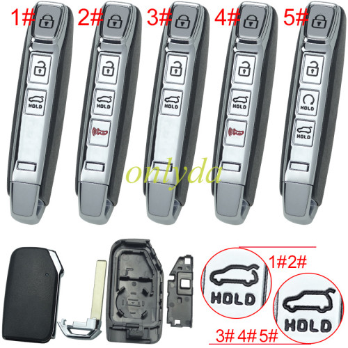 Free shipping For Kia remote key shell with battery holder without badge, pls choose the button