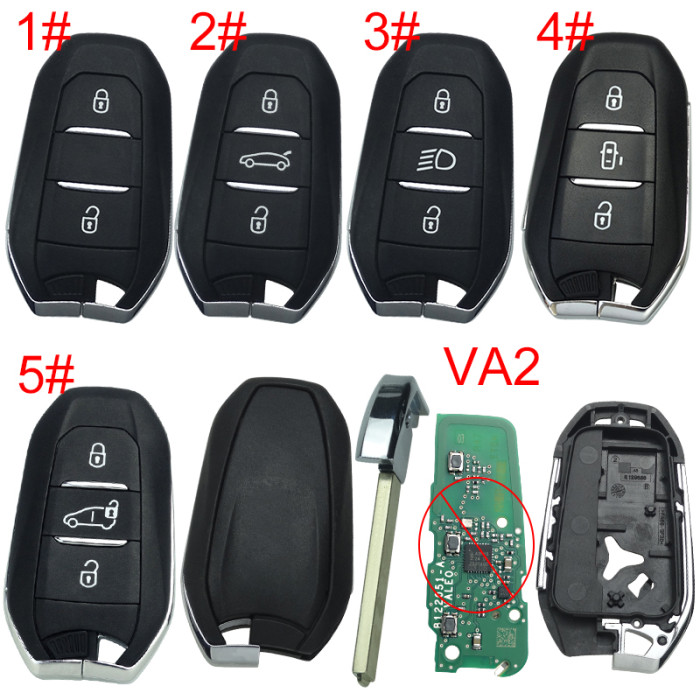 Free shipping 5pcs/lot For Vauxhall remote key shell without badge, blade VA2. Pls choose the button type