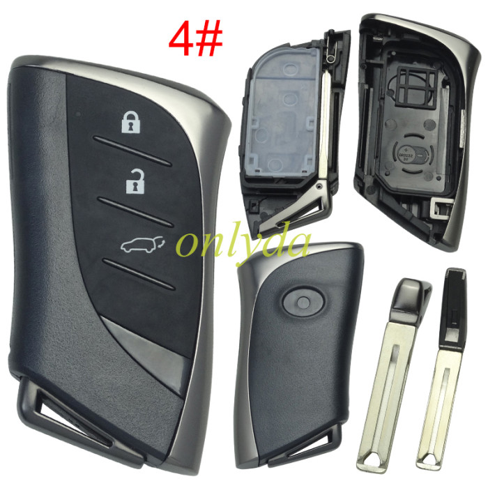 Free shipping For Toyota  modified remote key blank with blade with badge , pls choose button