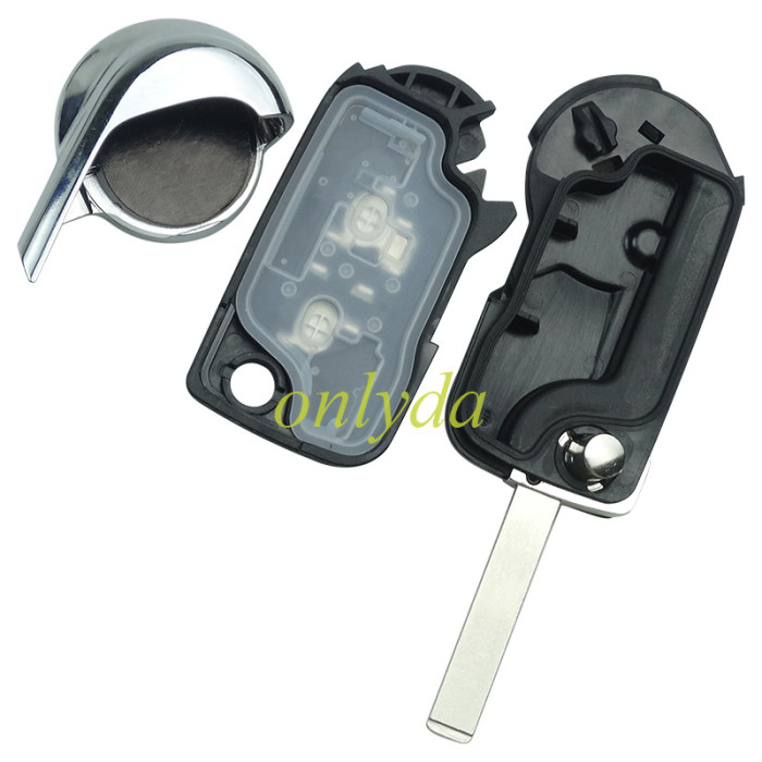 Free shipping for Super Stronger GTL shell high quality for Citroen modified 2 button remote key shell with battery clamp without badge, please choose the blade，blade VA2/HU83