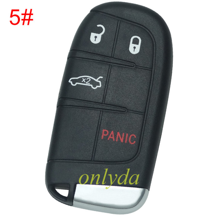 Free shipping 5pcs/lot For Fiat  remtoe key blank with blade SIP22 with Square badge place , pls choose button