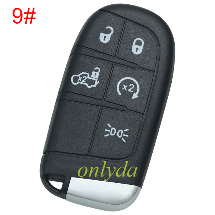 Free shipping 5pcs/lot For Fiat  remtoe key blank with blade SIP22 with Square badge place , pls choose button