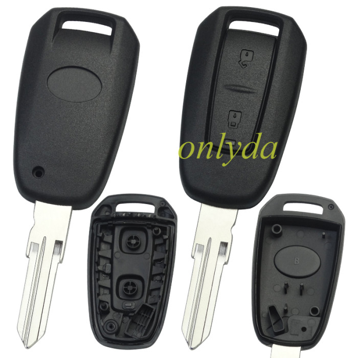 Free shipping 10pcs/lot For TATA  2 button remote key blank with badge