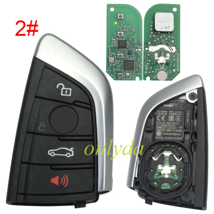Free shipping For Korean cars OEM BMW Remote Suitable for BMW G Classis smart remote control key 4/3+1 button key FCC ID: N5F-ID21A IC 3248A-ID21A 434MHZ 49 Chip, pls choose button