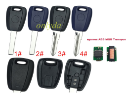 Free shipping For Fiat transponder key with MQBchip, pls choose model