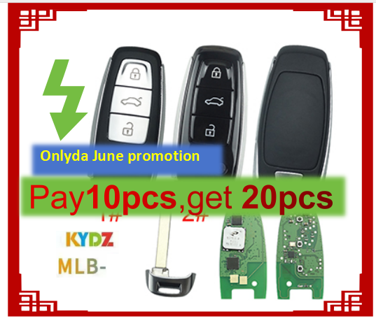 Free shipping KYDZ  MLB key for Audi Keyless remote key with 433.92mhz