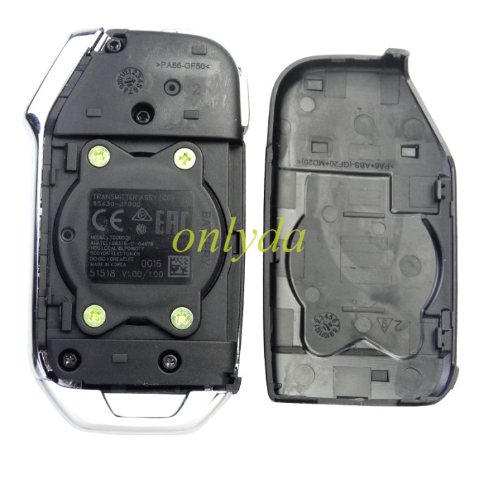 Free shipping OEM Kia CEED 3 Button Flip Remote key with DST AES 8A  Transponder  TRPWS21 H chip 433mhz  95430-J7000 for kia ceed 2018+ 95430J7000 Frequency: 433Mhz blade (cutted)