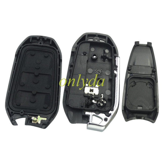 Free shipping For Peugeot Keyless remote key with 4A chip PCF7945M(HITAG AES) , 434mhz, with VA2 blade , pls choose button