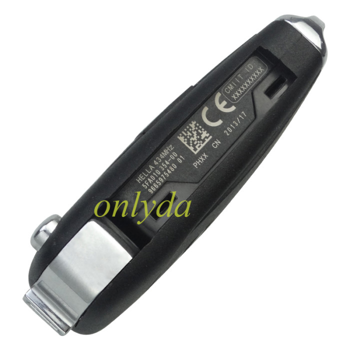 Free shipping original brand new Citroen   3 button remote key with 434mhz PCF7941 chip FSK model  HELLA 434MHZ 5FA010 354-10 9805939580 00      CMIIT ID:20DJ0339