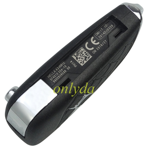 Free shipping original brand new Citroen DS  3 button remote key with 434mhz FSK model  with PCF7941 chip  HELLA 5FA010 354-10 9805939580 00 CMIID2014DJ0339