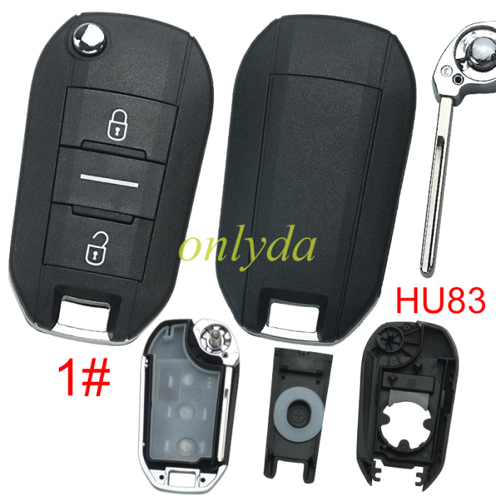 Free shipping 5pcs/lot European Style  for Toyota remote key shell without Badge , HU83 ​blade , pls choose button