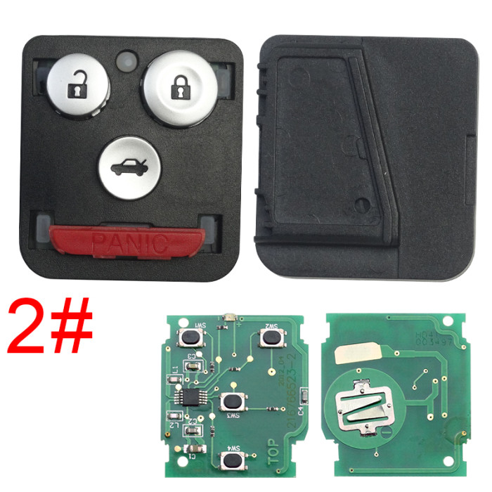 Free shipping For Honda CRV 4 remote  with 313.8mhz/434mhz ,pls choose button and frequency