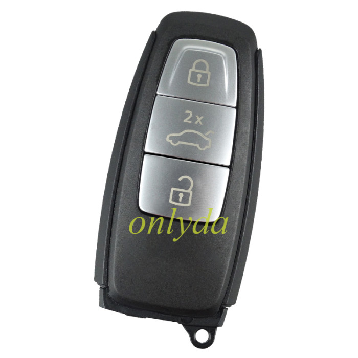 Free shipping Uninitialized original Audi 3 button remote key with 434mhz FSK model  for 2017 Audi A8， trunk X2   MLB audi with 5M CHIP IDE:FF  key status：unlocked Initial key： Uninitialized 4N0 959 754 BH  changeable ID