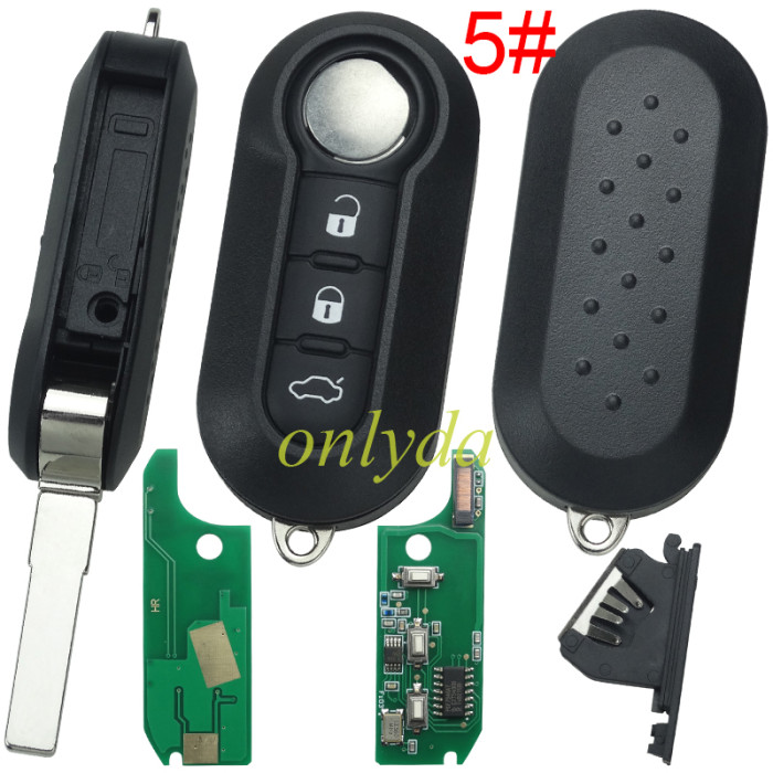 Free shipping For dodge Fiat   3 button  AES 4A NCF29A CHIP   with 433.92mhzwith SIP22 blade