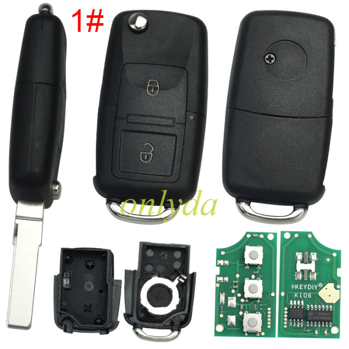 Free shipping 5pcs/lot For VW 3 Button remote control 1J0 959 753 B 434mhz