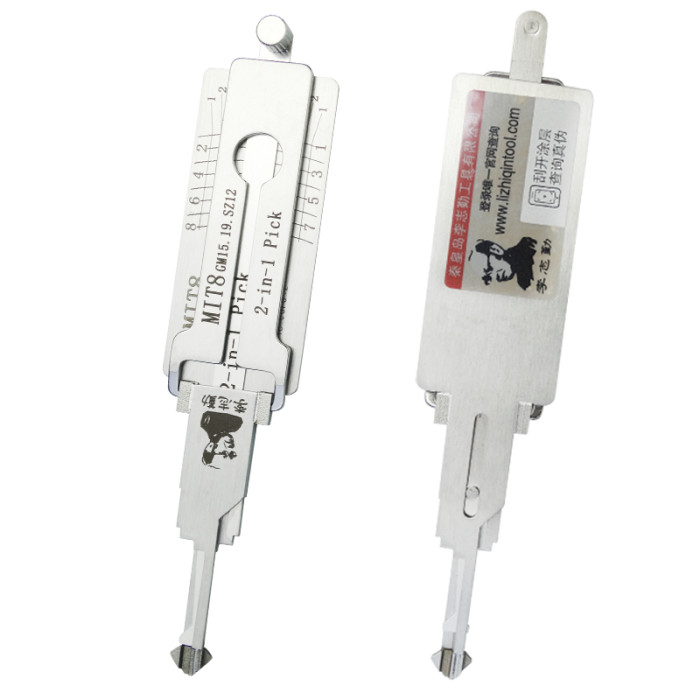 For Lishi Mitsubishi,chrylser,chevrolet MIT8lock pick and decoder together  2 in 1used for Mitsubishi,chrylser,chevrolet