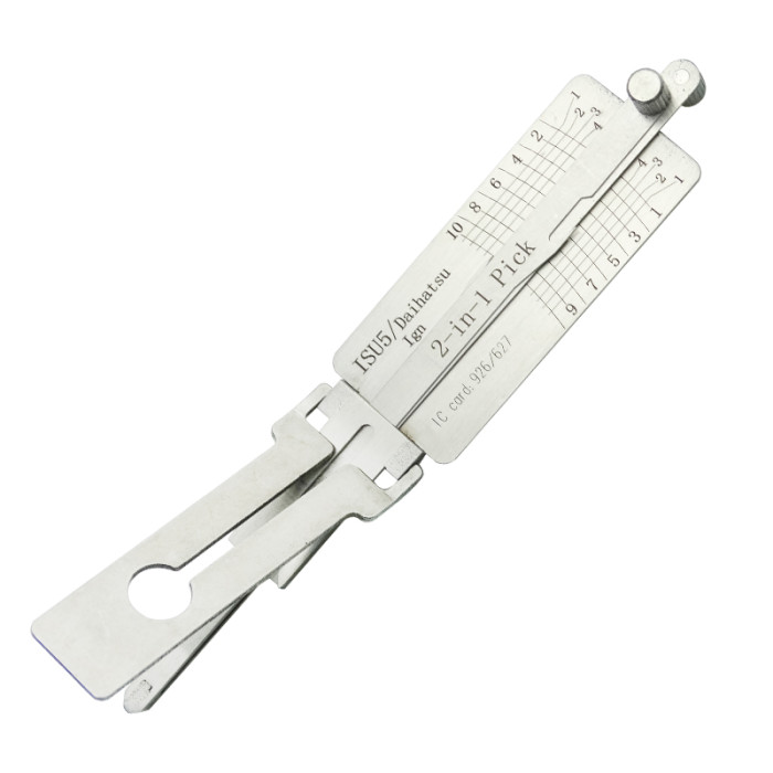 ISU5 Lishi 2 In 1 lock pick and decoder     genuine ! only for ignition lock
