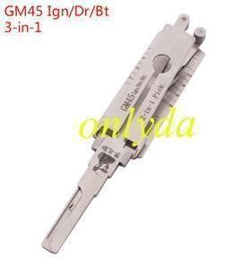 MOQ 20pcs Aftermarket ODM(Customize) High quality  2 in 1 tools，GM45  lock pick and decoder  together  2 in 1 used for -chevrolet -holen